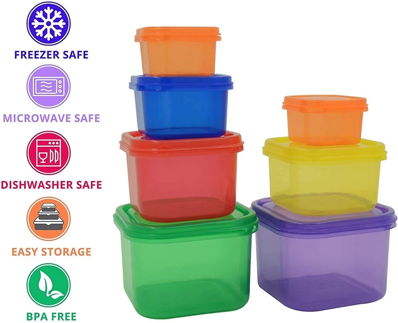 Prefer Green 7 PCS Portion Control Containers Kit (with COMPLETE GUIDE, 21 DAY DAILY TRACKER, 21 DAY MEAL PLANNER, RECIPES PDF),Label-Coded,Multi-Color-Coded System,Perfect Size for Lose Weight - Image 2